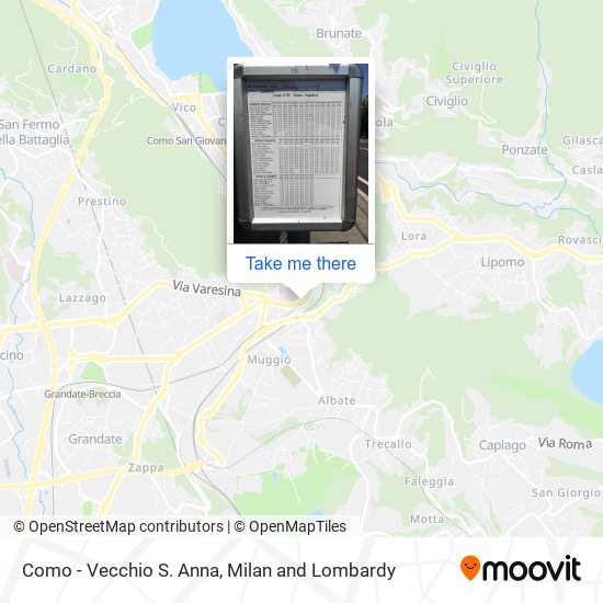 Como - Vecchio S. Anna map