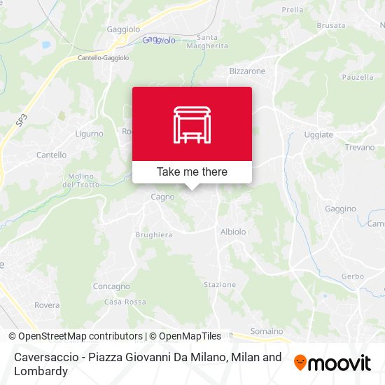 Caversaccio - Piazza Giovanni Da Milano map