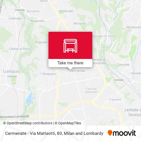 Cermenate - Via Matteotti, 80 map