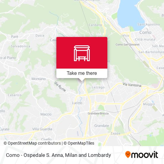 Como - Ospedale S. Anna map