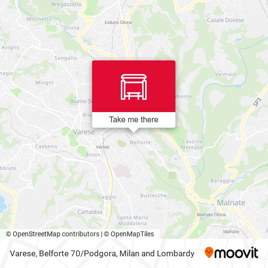 Varese, Belforte 70/Podgora map