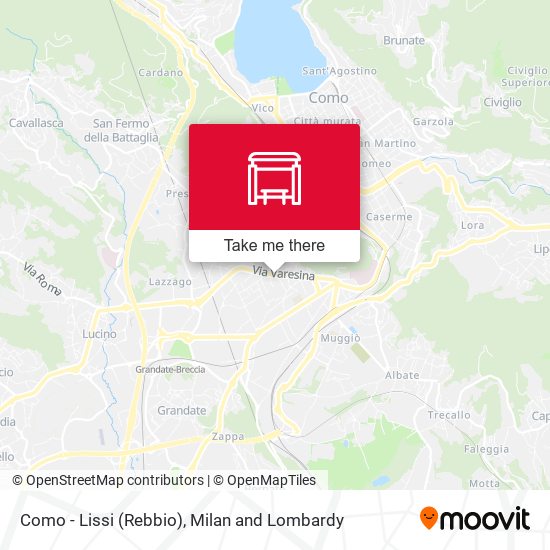 Como - Lissi (Rebbio) map