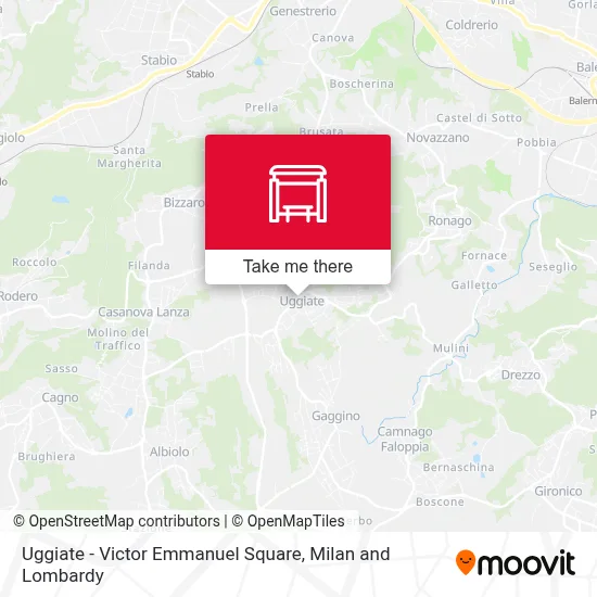 Uggiate - Victor Emmanuel Square map