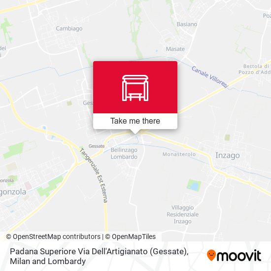 Padana Superiore Via Dell'Artigianato (Gessate) map