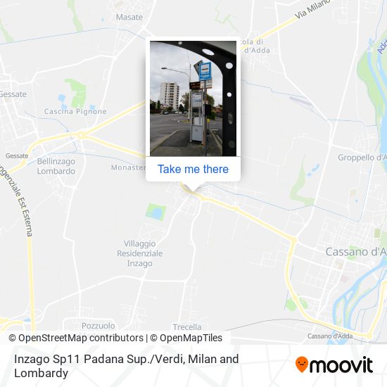 Inzago Sp11 Padana Sup./Verdi map