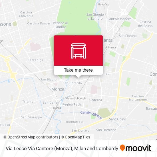 Via Lecco Via Cantore (Monza) map