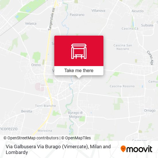 Via Galbusera Via Burago (Vimercate) map