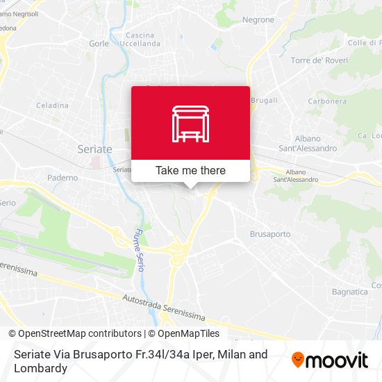 Seriate Via Brusaporto Fr.34l / 34a Iper map