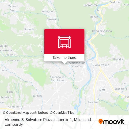 Almenno S. Salvatore Piazza Libertà  1 map