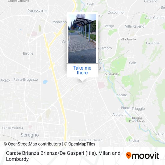 Carate Brianza Brianza / De Gasperi (Itis) map