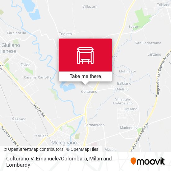 Colturano V. Emanuele / Colombara map