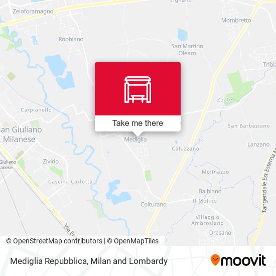 Mediglia Repubblica map