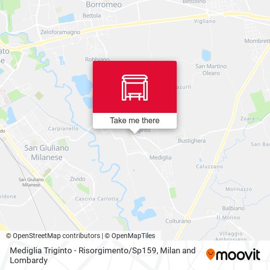 Mediglia Triginto - Risorgimento / Sp159 map
