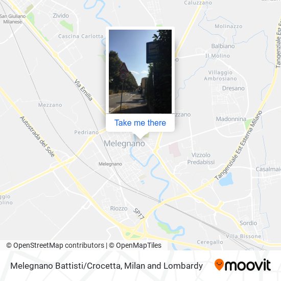 Melegnano Battisti/Crocetta map
