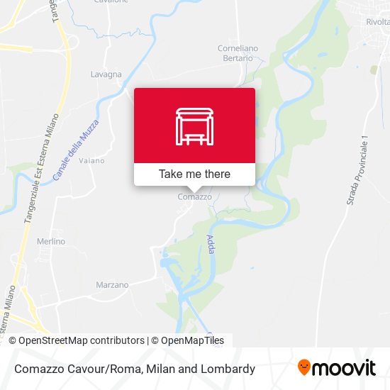 Comazzo Cavour/Roma map
