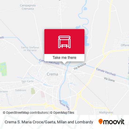 Crema S. Maria Croce/Gaeta map
