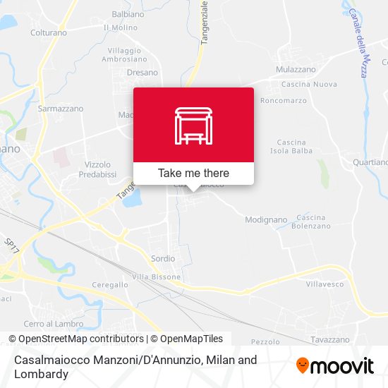 Casalmaiocco Manzoni / D'Annunzio map