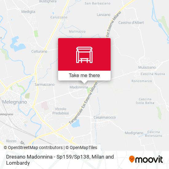 Dresano Madonnina - Sp159 / Sp138 map