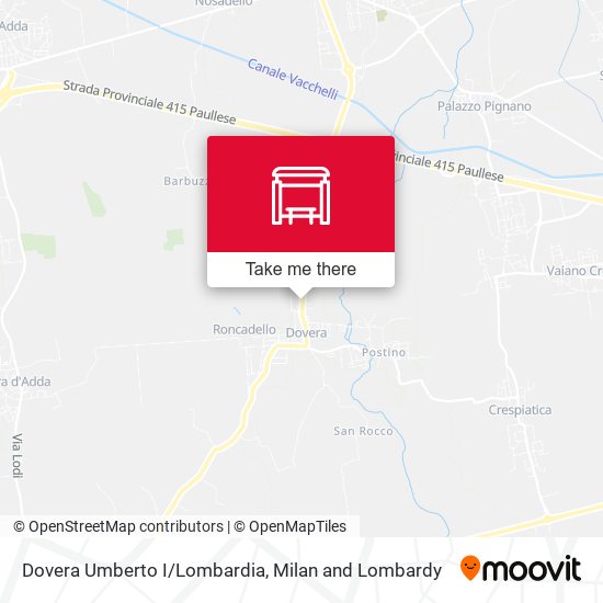 Dovera Umberto I/Lombardia map