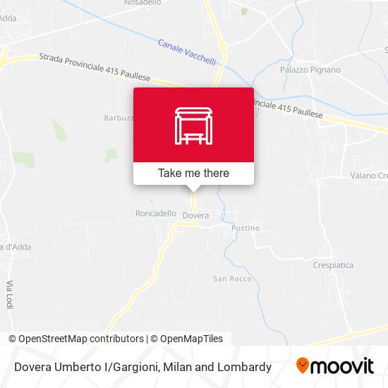 Dovera Umberto I/Gargioni map