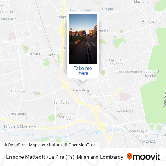 Lissone Matteotti/La Pira (Fs) map