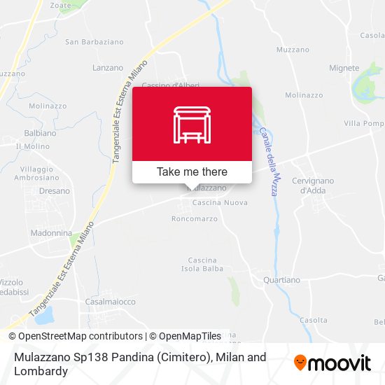 Mulazzano Sp138 Pandina (Cimitero) map