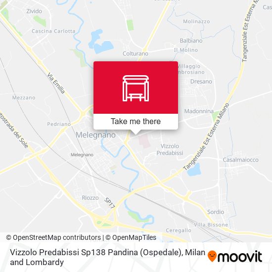 Vizzolo Predabissi Sp138 Pandina (Ospedale) map