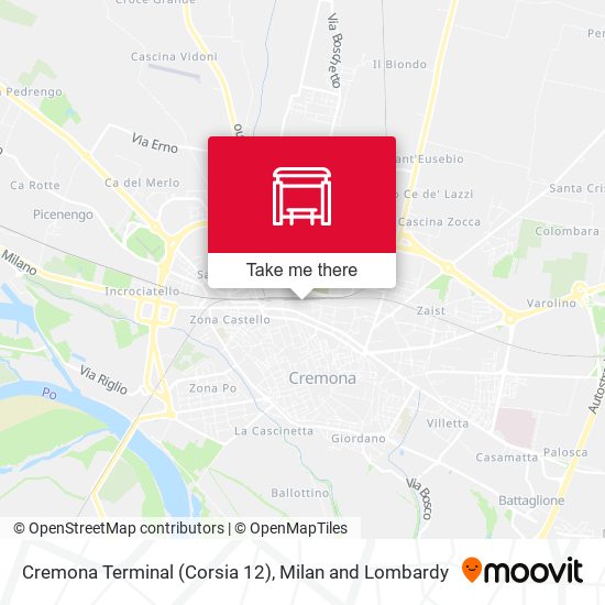 Cremona Terminal (Corsia 12) map