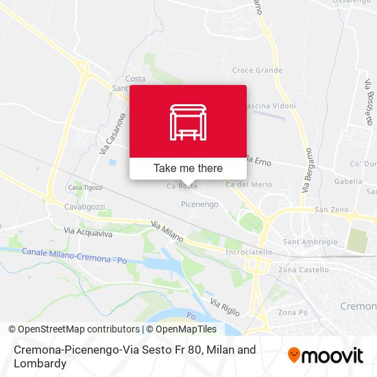 Cremona-Picenengo-Via Sesto Fr 80 map