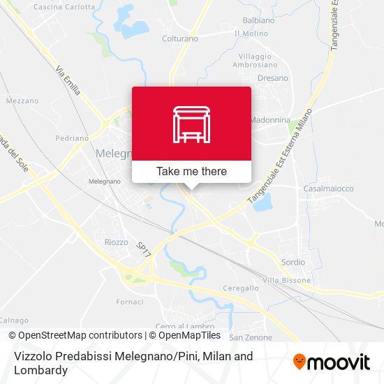 Vizzolo Predabissi Melegnano / Pini map
