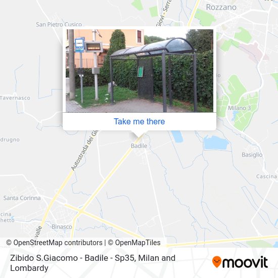 Zibido S.Giacomo - Badile - Sp35 map