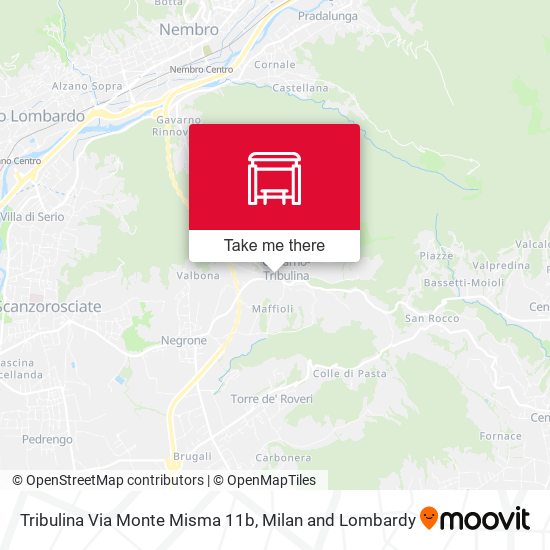Tribulina Via Monte Misma 11b map