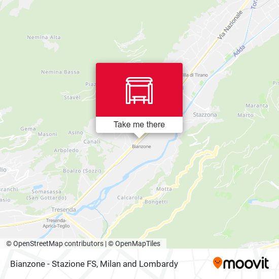 Bianzone - Stazione FS map