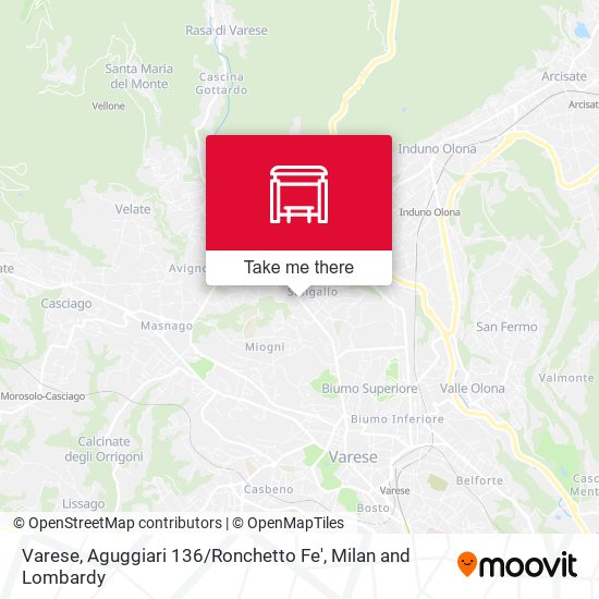 Varese, Aguggiari 136 / Ronchetto Fe' map