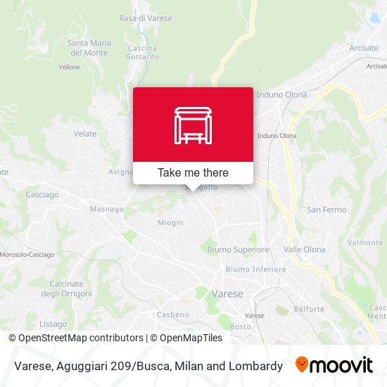 Varese, Aguggiari 209/Busca map