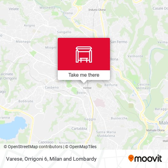 Varese, Orrigoni 6 map