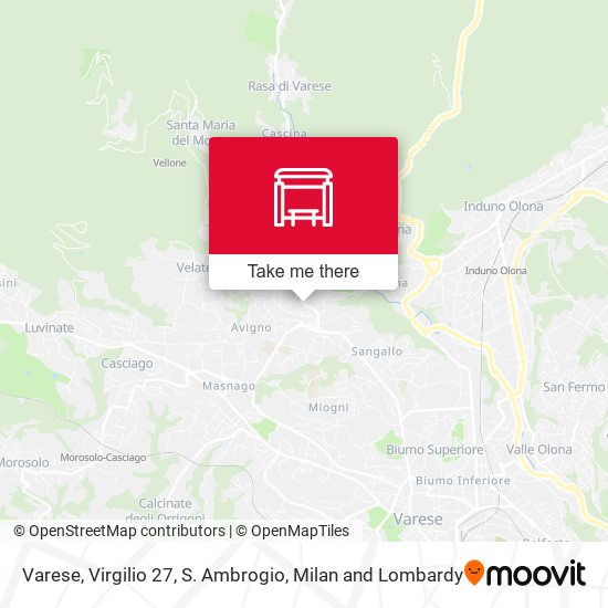 Varese, Virgilio 27, S. Ambrogio map