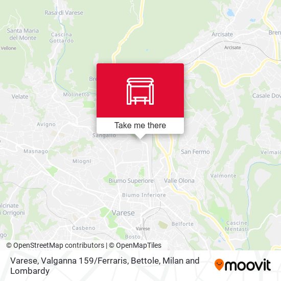 Varese, Valganna 159 / Ferraris, Bettole map