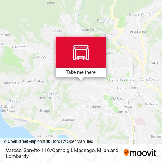 Varese, Sanvito 110 / Campigli, Masnago map