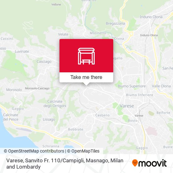Varese, Sanvito Fr. 110 / Campigli, Masnago map