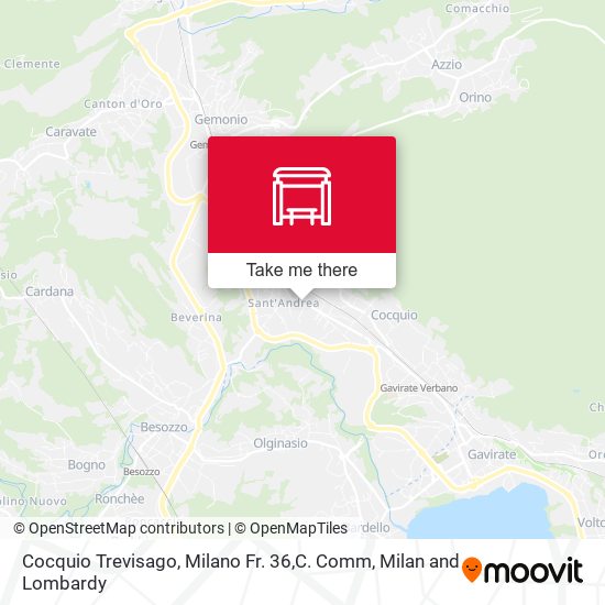 Cocquio Trevisago, Milano Fr. 36,C. Comm map