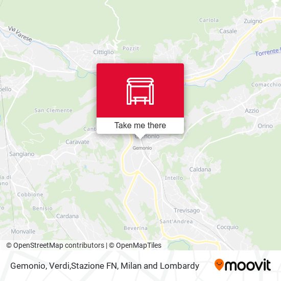 Gemonio, Verdi,Stazione FN map