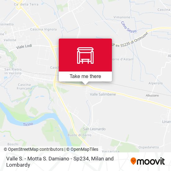 Valle S. - Motta S. Damiano - Sp234 map