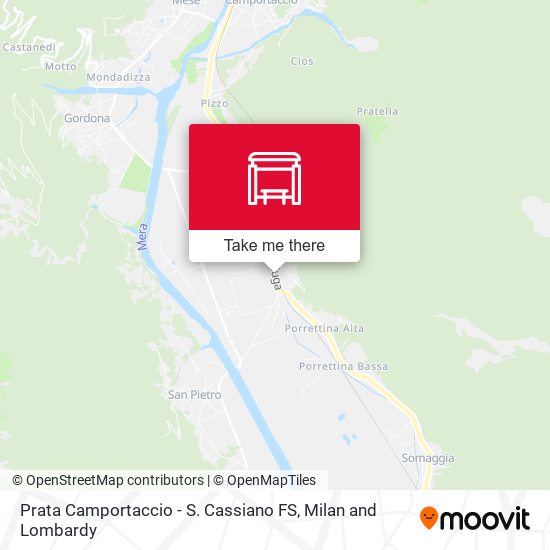 Prata Camportaccio - S. Cassiano FS map