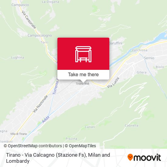 Tirano - Via Calcagno (Stazione Fs) map
