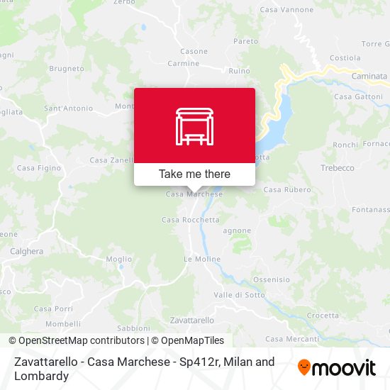 Zavattarello - Casa Marchese - Sp412r map