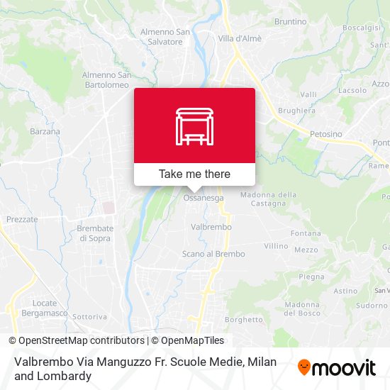 Valbrembo Via Manguzzo Fr. Scuole Medie map
