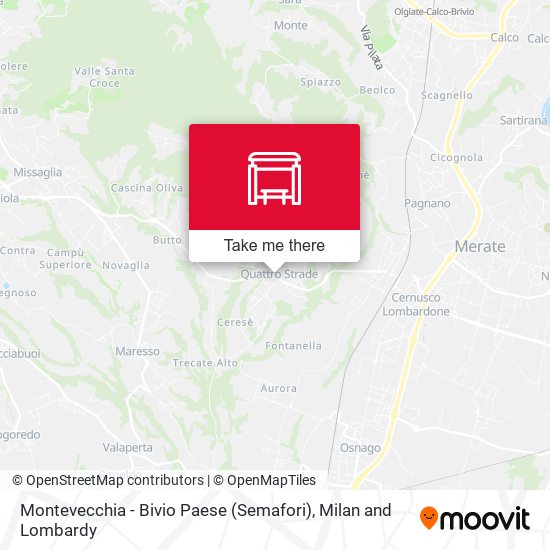 Montevecchia - Bivio Paese (Semafori) map