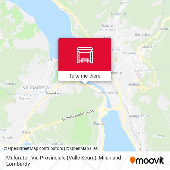 Malgrate - Via Provinciale (Valle Scura) map