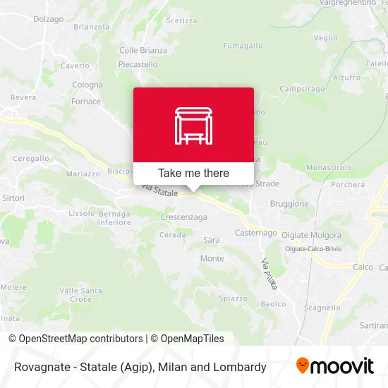 Rovagnate - State Road (Agip) map